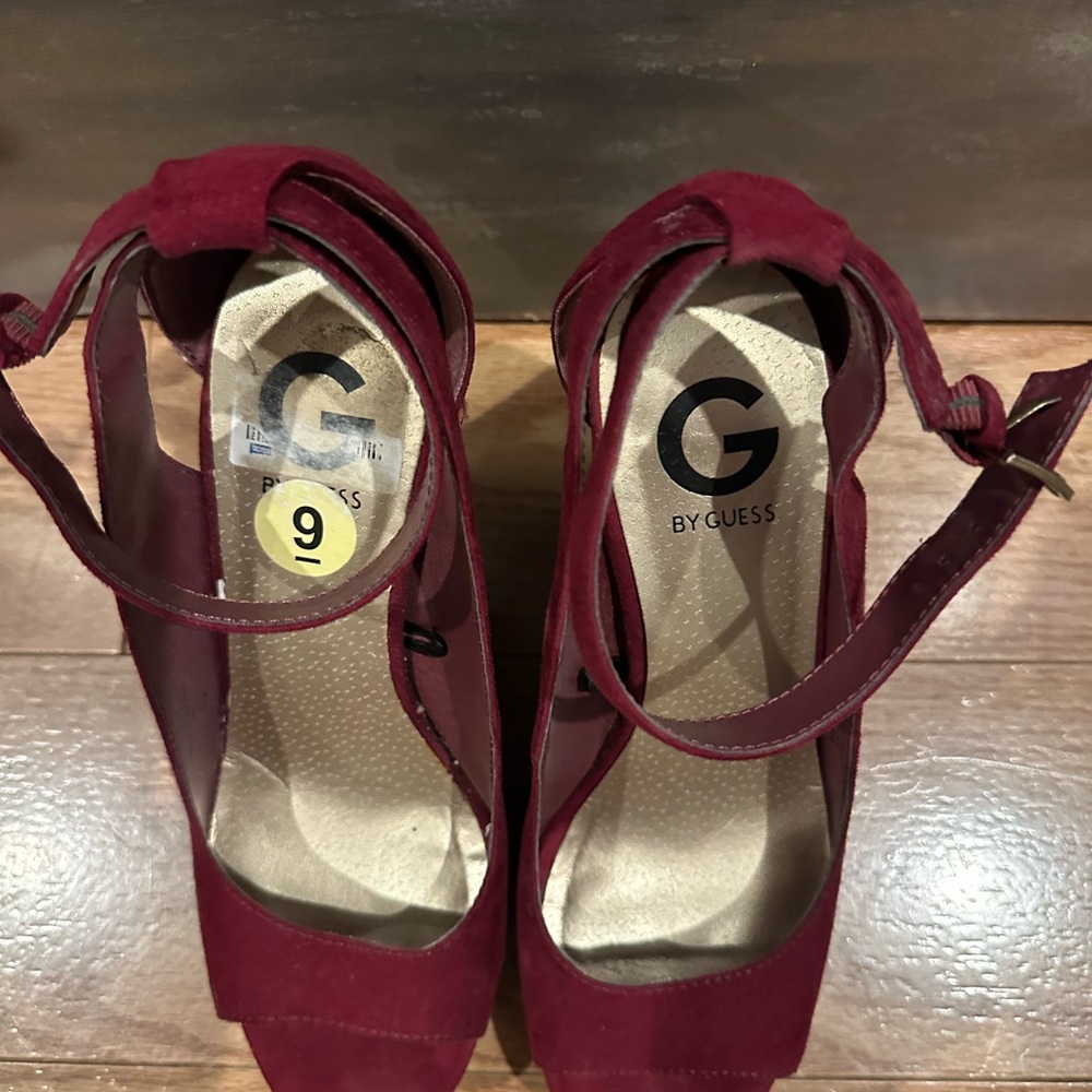 Burgundy Women's Heels - Picture 2 of 5